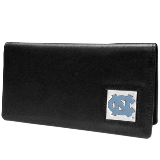 N. Carolina Tar Heels Leather Checkbook Cover (SSKG) - 757 Sports Collectibles