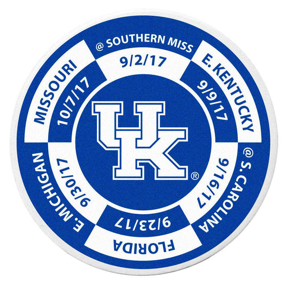 Kentucky Wildcats Schedule Golf Ball Marker Coin - 757 Sports Collectibles