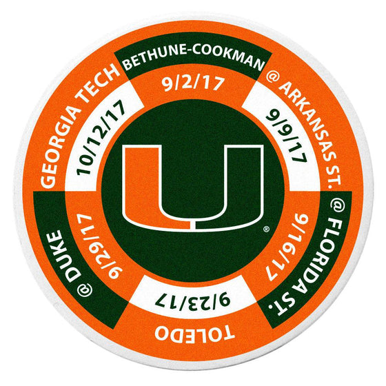 Miami Hurricanes Schedule Golf Ball Marker Coin - 757 Sports Collectibles