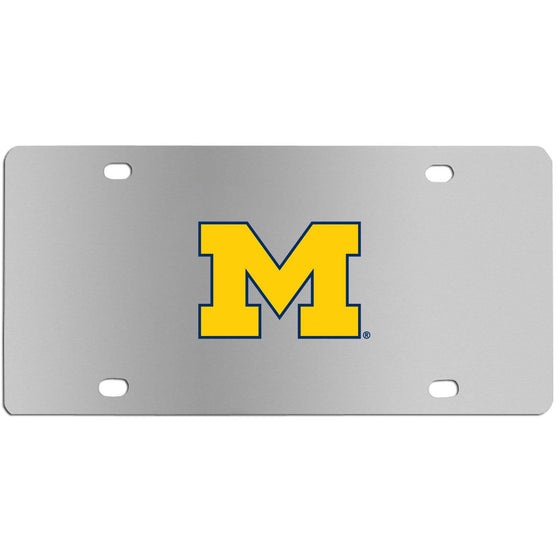 Michigan Wolverines Steel License Plate Wall Plaque (SSKG) - 757 Sports Collectibles