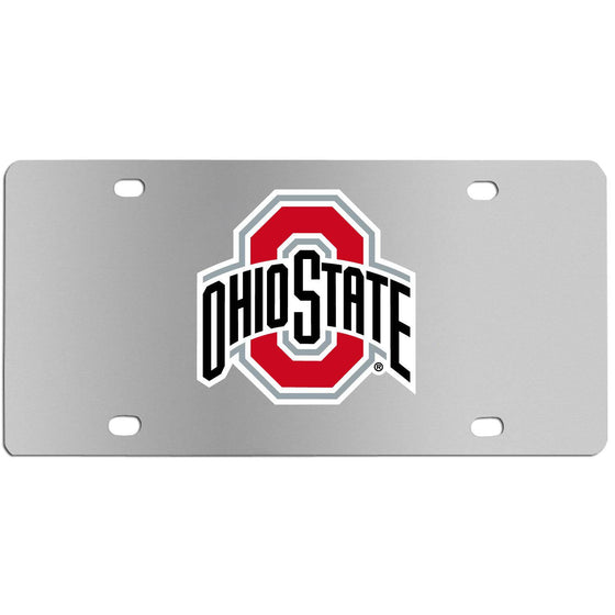 Ohio St. Buckeyes Steel License Plate Wall Plaque (SSKG) - 757 Sports Collectibles