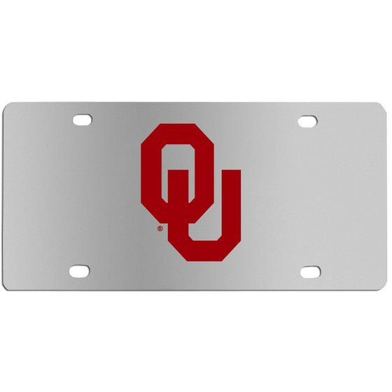 Oklahoma Sooners Steel License Plate Wall Plaque (SSKG) - 757 Sports Collectibles