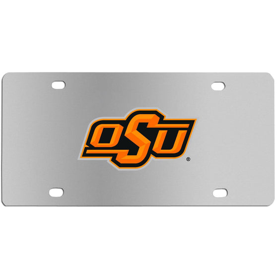 Oklahoma St. Cowboys Steel License Plate Wall Plaque (SSKG) - 757 Sports Collectibles