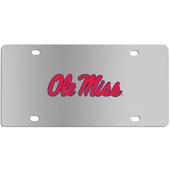 Mississippi Rebels Steel License Plate Wall Plaque (SSKG) - 757 Sports Collectibles