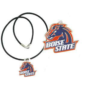 Boise St. Broncos Rubber Cord Necklace (SSKG) - 757 Sports Collectibles