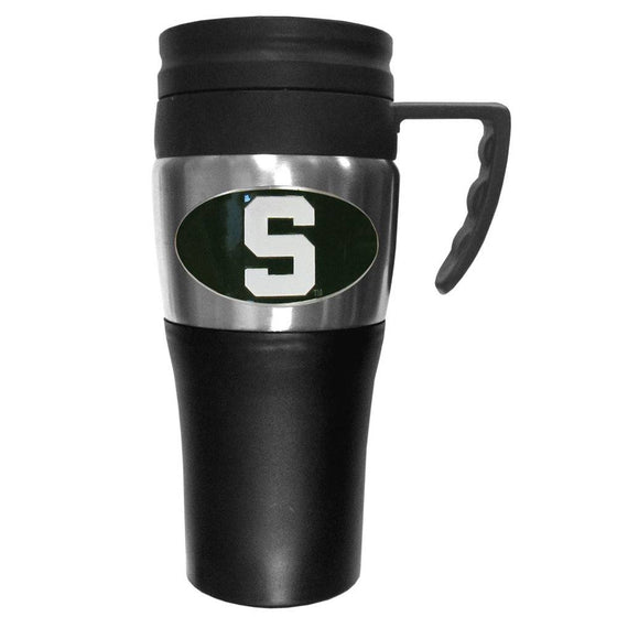 Michigan St. Spartans Steel Travel Mug w/Handle (SSKG) - 757 Sports Collectibles