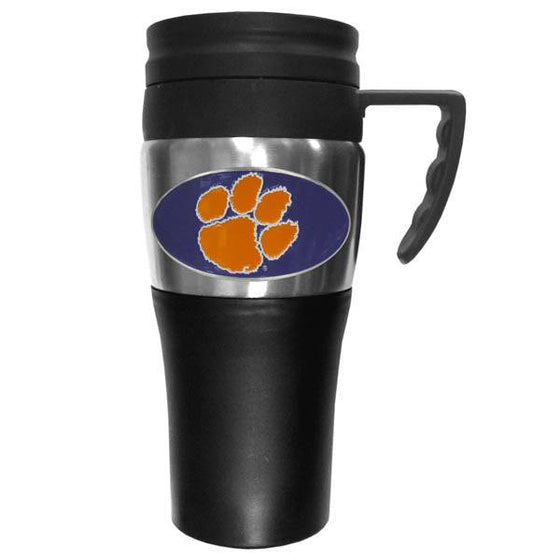 Clemson Tigers Steel Travel Mug w/Handle (SSKG) - 757 Sports Collectibles