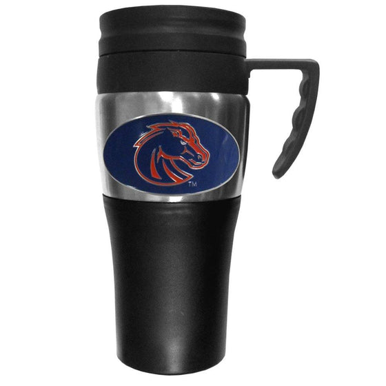 Boise St. Broncos Steel Travel Mug w/Handle (SSKG) - 757 Sports Collectibles