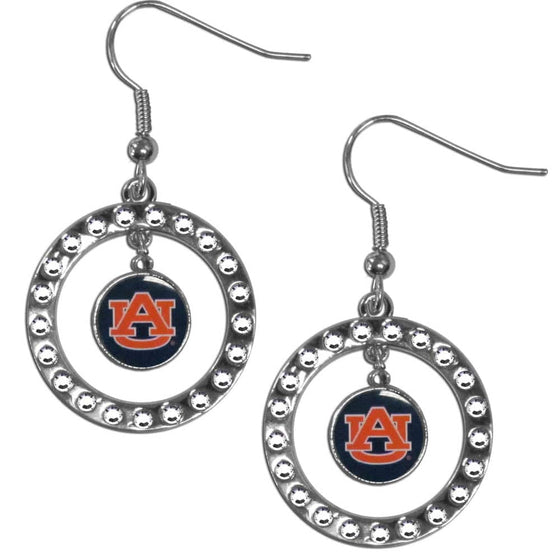 Auburn Tigers Rhinestone Hoop Earrings (SSKG) - 757 Sports Collectibles