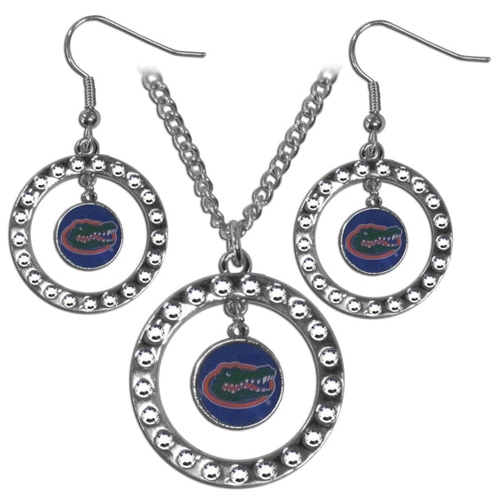 Florida Gators Rhinestone Hoop Jewelry Set (SSKG) - 757 Sports Collectibles