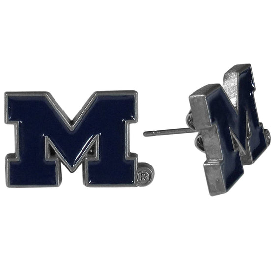 Michigan Wolverines Stud Earrings (SSKG) - 757 Sports Collectibles