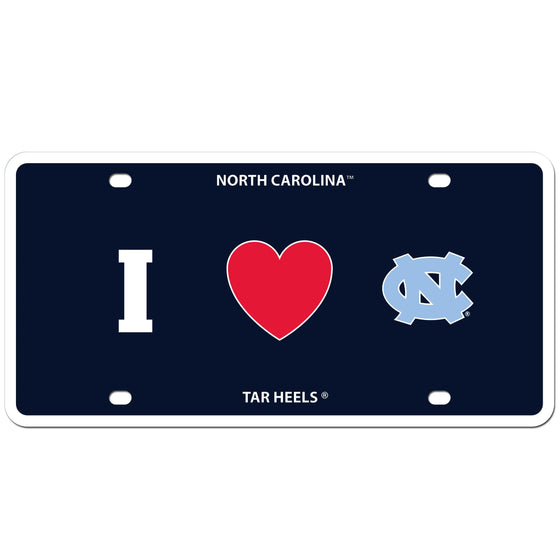 N. Carolina Tar Heels Styrene License Plate (SSKG) - 757 Sports Collectibles