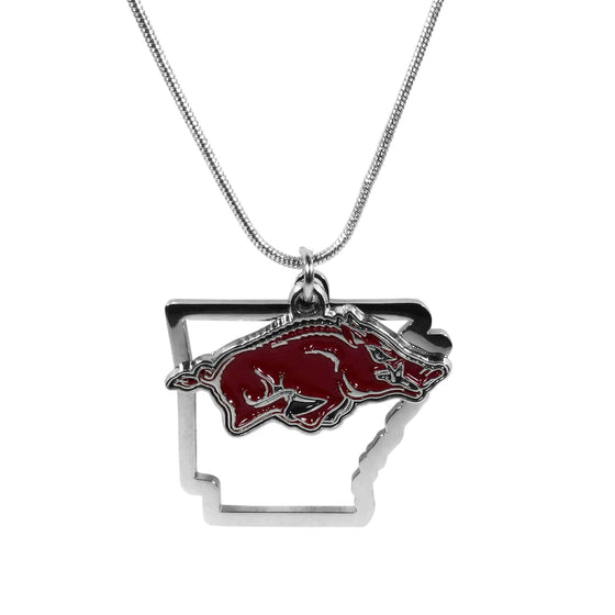 Arkansas Razorbacks State Charm Necklace (SSKG) - 757 Sports Collectibles
