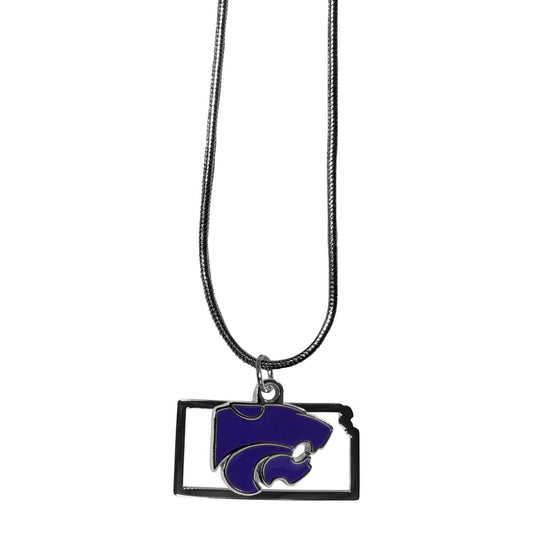 Kansas St. Wildcats State Charm Necklace (SSKG) - 757 Sports Collectibles