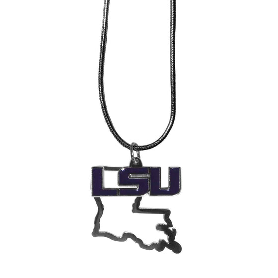 LSU Tigers State Charm Necklace (SSKG) - 757 Sports Collectibles