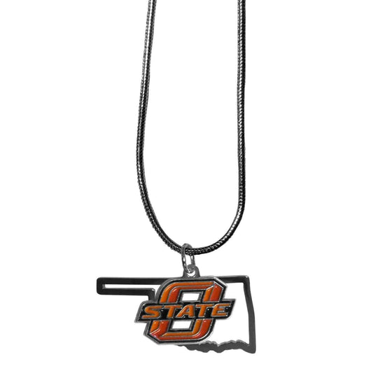 Oklahoma St. Cowboys State Charm Necklace (SSKG) - 757 Sports Collectibles