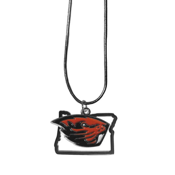 Oregon St. Beavers State Charm Necklace (SSKG) - 757 Sports Collectibles