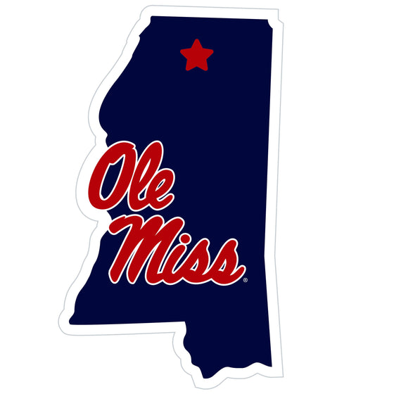 Mississippi Rebels Home State 11 Inch Magnet (SSKG) - 757 Sports Collectibles