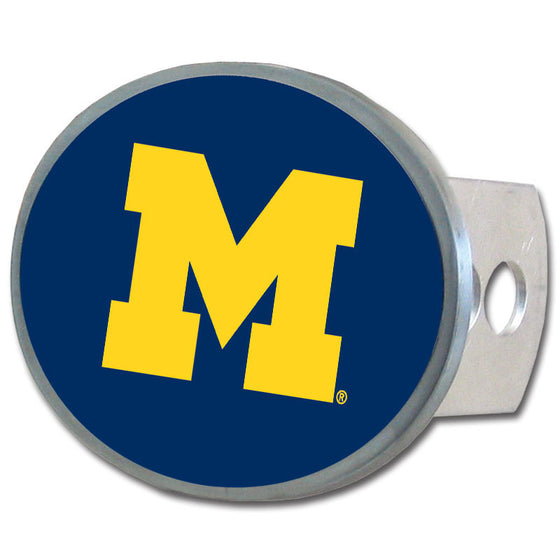 Michigan Wolverines Oval Metal Hitch Cover Class II and III (SSKG) - 757 Sports Collectibles