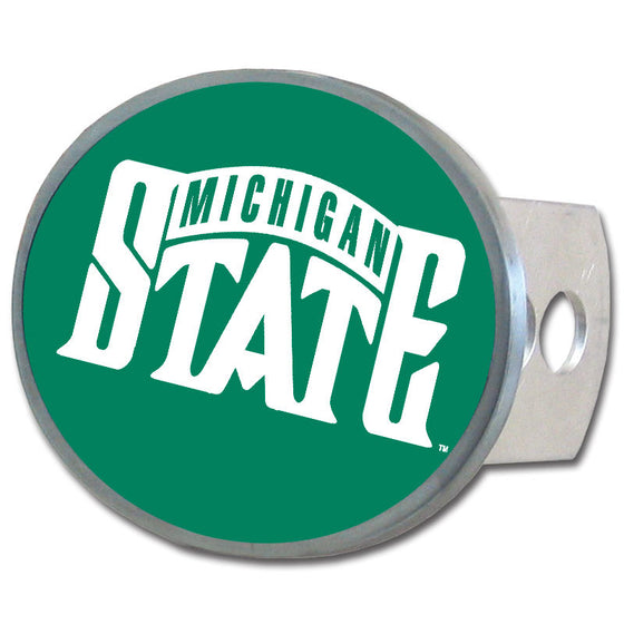 Michigan St. Spartans Oval Metal Hitch Cover Class II and III (SSKG) - 757 Sports Collectibles