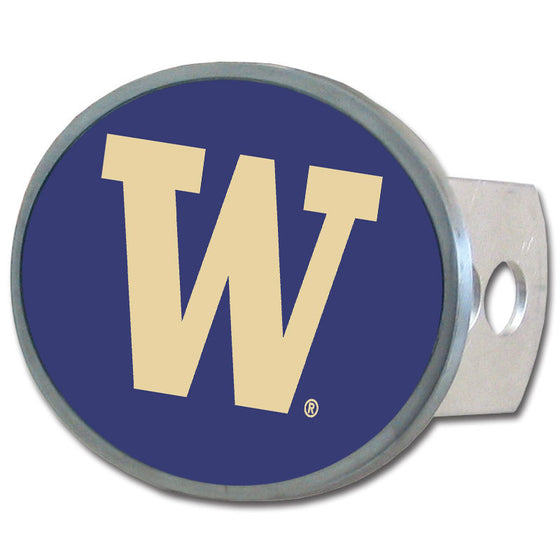 Washington Huskies Oval Metal Hitch Cover Class II and III (SSKG) - 757 Sports Collectibles