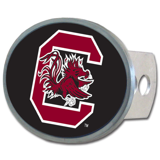 S. Carolina Gamecocks Oval Metal Hitch Cover Class II and III (SSKG) - 757 Sports Collectibles