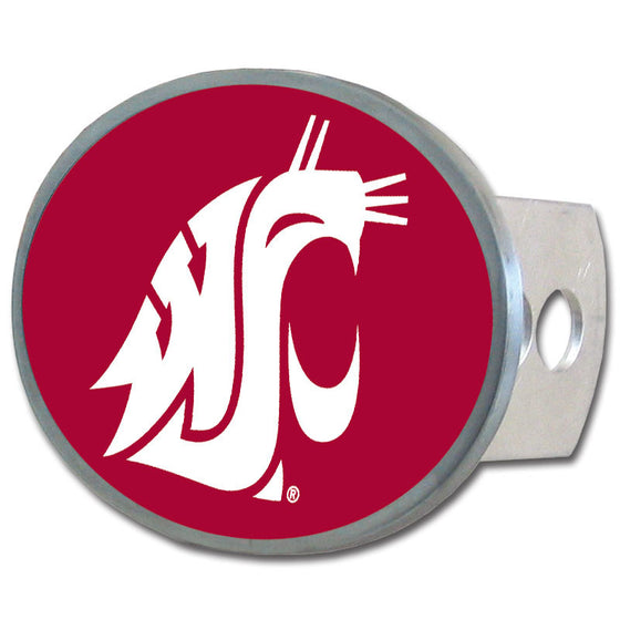 Washington St. Cougars Oval Metal Hitch Cover Class II and III (SSKG) - 757 Sports Collectibles