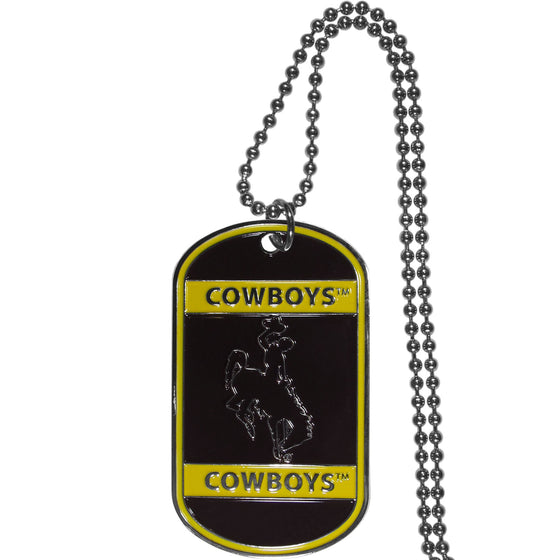 Wyoming Cowboy Tag Necklace (SSKG) - 757 Sports Collectibles