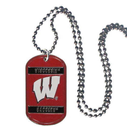 Wisconsin Badgers Tag Necklace (SSKG) - 757 Sports Collectibles