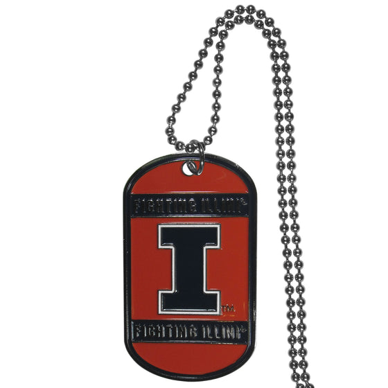 Illinois Fighting Illini Tag Necklace (SSKG) - 757 Sports Collectibles