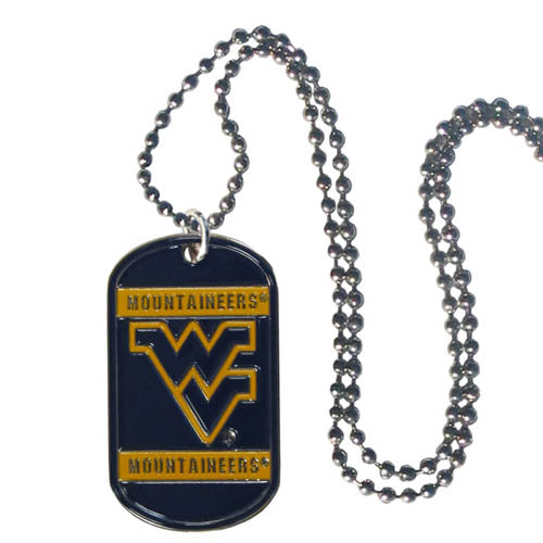 W. Virginia Mountaineers Tag Necklace (SSKG) - 757 Sports Collectibles