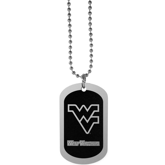 W. Virginia Mountaineers Chrome Tag Necklace (SSKG) - 757 Sports Collectibles