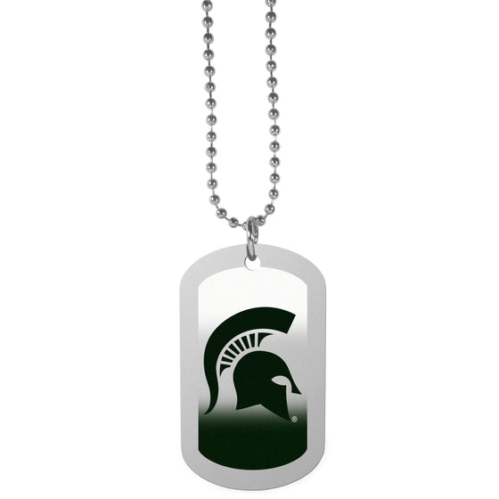 Michigan St. Spartans Team Tag Necklace (SSKG) - 757 Sports Collectibles