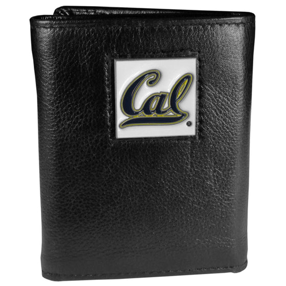 Cal Berkeley Bears Deluxe Leather Tri-fold Wallet Packaged in Gift Box (SSKG) - 757 Sports Collectibles