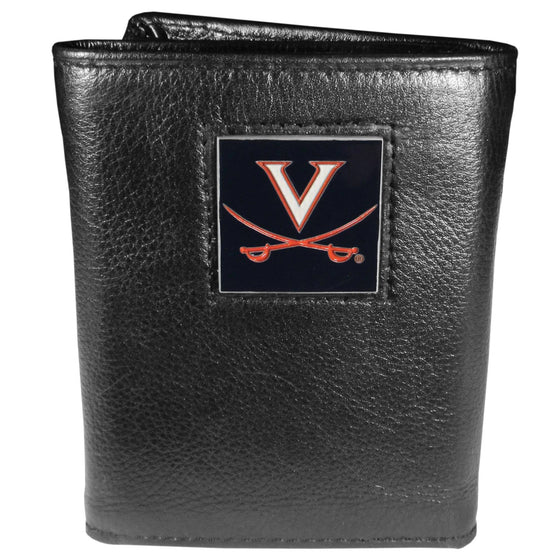 Virginia Cavaliers Deluxe Leather Tri-fold Wallet (SSKG) - 757 Sports Collectibles