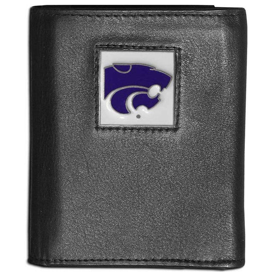 Kansas St. Wildcats Leather Tri-fold Wallet (SSKG) - 757 Sports Collectibles