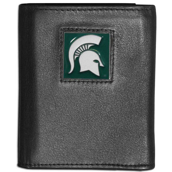 Michigan St. Spartans Leather Tri-fold Wallet (SSKG) - 757 Sports Collectibles