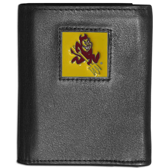 Arizona St. Sun Devils Leather Tri-fold Wallet (SSKG) - 757 Sports Collectibles