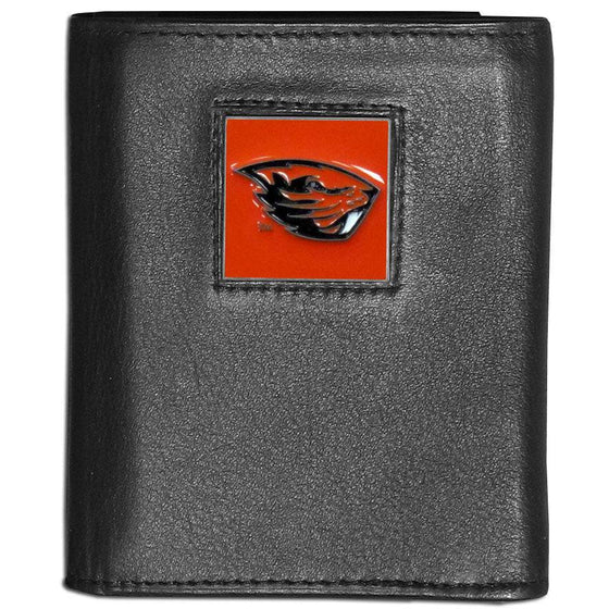 Oregon St. Beavers Leather Tri-fold Wallet (SSKG) - 757 Sports Collectibles