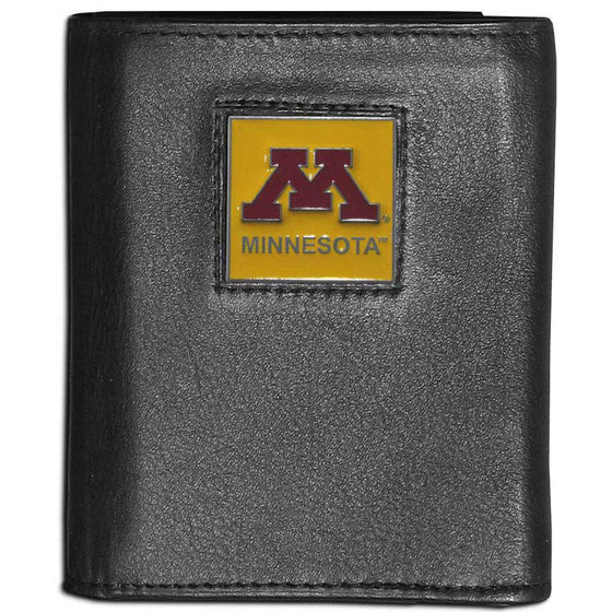 Minnesota Golden Gophers Leather Tri-fold Wallet (SSKG) - 757 Sports Collectibles