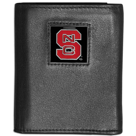 N. Carolina St. Wolfpack Leather Tri-fold Wallet (SSKG) - 757 Sports Collectibles