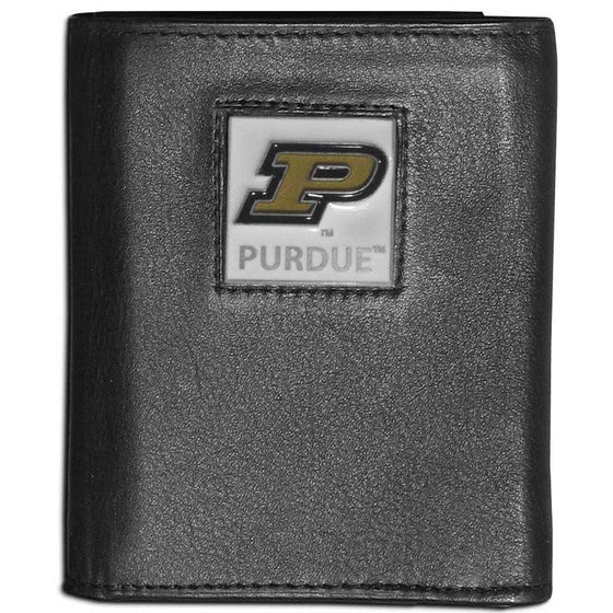 Purdue Boilermakers Leather Tri-fold Wallet (SSKG) - 757 Sports Collectibles