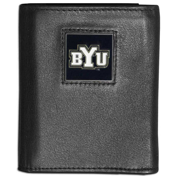 BYU Cougars Leather Tri-fold Wallet (SSKG) - 757 Sports Collectibles