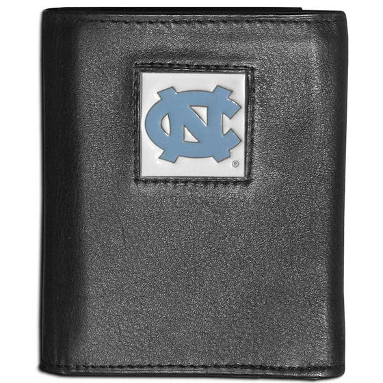 N. Carolina Tar Heels Leather Tri-fold Wallet (SSKG) - 757 Sports Collectibles