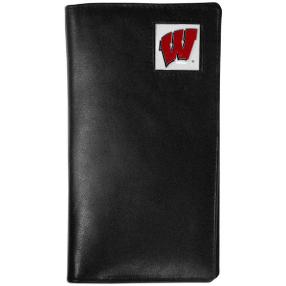 Wisconsin Badgers Leather Tall Wallet (SSKG) - 757 Sports Collectibles