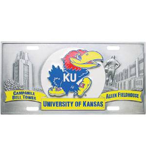 Kansas Jayhawks Collector's License Plate (SSKG) - 757 Sports Collectibles