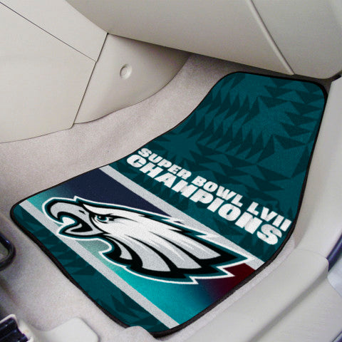 Philadelphia Eagles Super Bowl LVII 2-pc Carpet Car Mat Set