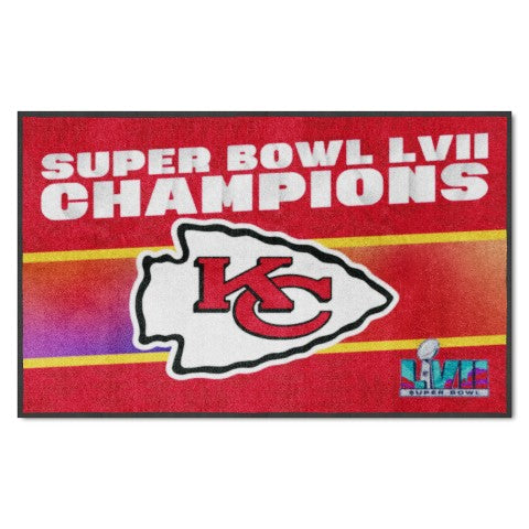 Kansas City Chiefs Super Bowl LVII 4X6 Logo Mat - Landscape