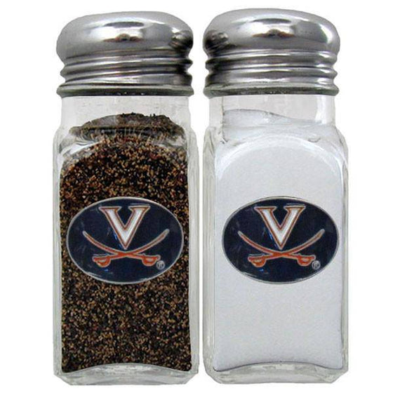 NCAA Virginia Cavaliers Salt & Pepper Shakers Glass w/ Metal Top - 757 Sports Collectibles