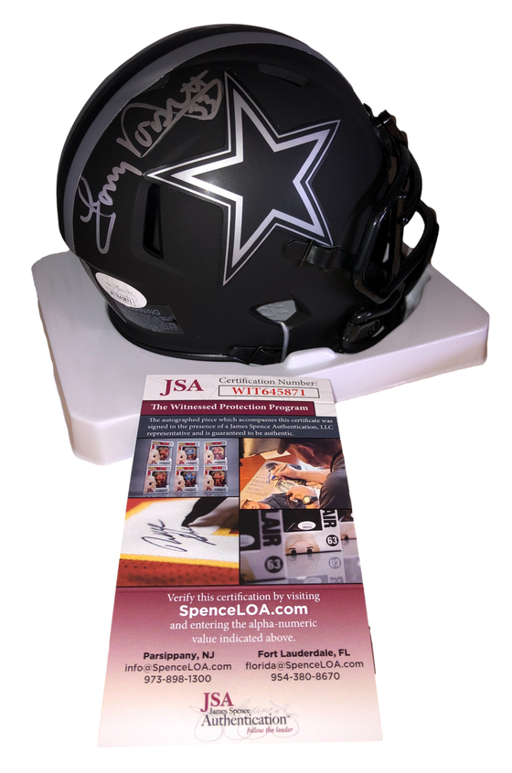 Tony Dorsett Signed Autographed Dallas Cowboys Eclipse Speed Mini Helmet - JSA W COA - 757 Sports Collectibles